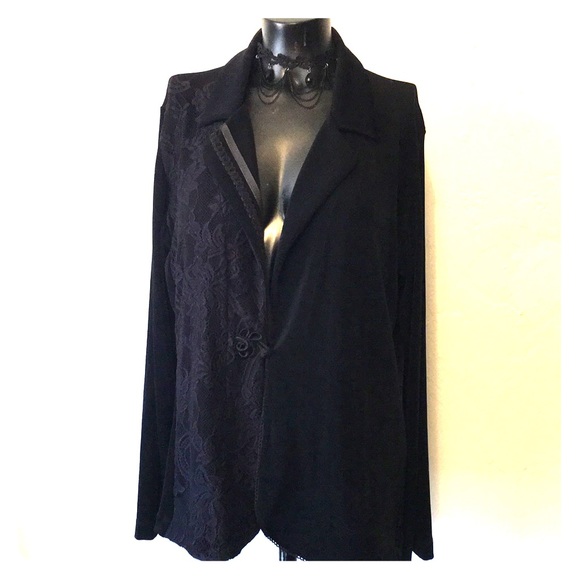 Chico’s Travelers Pretty Detail & Lace Jacket - Picture 2 of 7